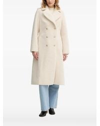 Guess - Notched-Lapel Double-Breasted Coat - Lyst