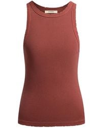 12 STOREEZ - Garment-Dyed Ribbed Tank Top - Lyst