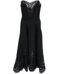 Charo Ruiz - Marlin Broderie-Anglaise Strapless Midi Dress - Lyst