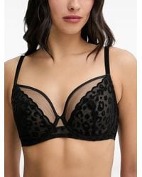 Chantelle - Pulp Girls Leopard-Pattern Mesh-Panel Bra - Lyst