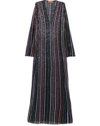 Missoni - Maxi-Jurk Met Pailletten En V-Hals - Lyst