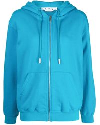 Off-White c/o Virgil Abloh - Diag-Print Zip-Front Hoodie - Lyst