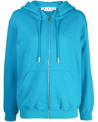 Off-White c/o Virgil Abloh - Diag-Print Zip-Front Hoodie - Lyst