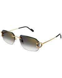 Cartier - Rectangle-Frame Sunglasses - Lyst