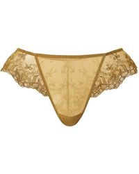 Twinset - Embroidered Tulle Brazilian Briefs With Bows - Lyst