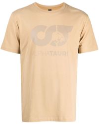 Alpha Tauri - Logo-print Stretch-cotton T-shirt - Lyst