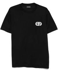 Emporio Armani - Logo Cotton Blend T Shirt - Lyst