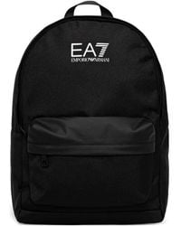 EA7 - Logo-Print Backpack - Lyst