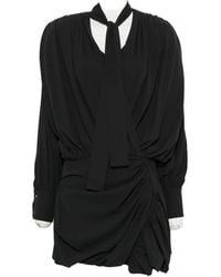 IRO - Bounce Pussy-Bow Draped Dress - Lyst