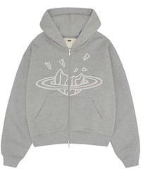 BROKEN PLANET - Zip-Up Graphic Hoodie - Lyst