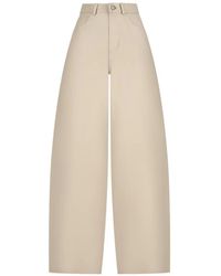 Destin - Wide-Leg Leather Trousers - Lyst
