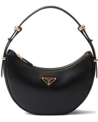 Prada - Crescent-Shaped Leather Shoulder Bag - Lyst