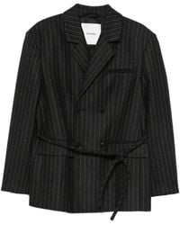 Nanushka - Osono Pinstripe Tie-Waist Blazer - Lyst