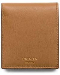 Prada - Logo-debossed Leather Wallet - Lyst