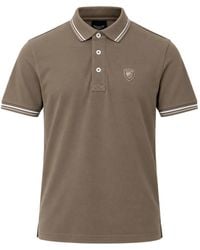 Blauer - Agassiz Logo-Patch Tipped Polo Shirt - Lyst