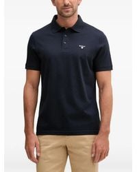 Barbour - Diamond-Textured Polo Shirt - Lyst