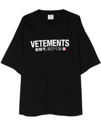 Vetements - T-Shirt mit Logo-Print - Lyst