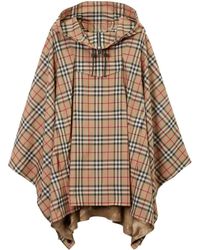 Burberry - Vintage Check Hooded Poncho - Lyst