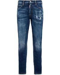 DSquared² - Slim Tapered Medium Distressed Jeans - Lyst