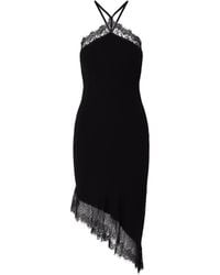 Liu Jo - Knit Midi Dress With Lace - Lyst