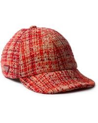 Prada - Tweed-Baseballkappe - Lyst