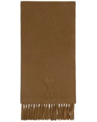 Ami Paris - Ami De Coeur Wollen Sjaal Met Reliëf - Lyst