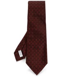 Ferragamo - Cravatta Con Logo Caratteristico Gancini - Lyst