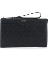 Ferragamo - Gancini-Embossed Leather Clutch Bag - Lyst