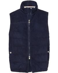 Brunello Cucinelli - High-Neck Padded Gilet - Lyst