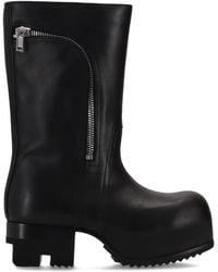 Rick Owens - 50Mm Bauhaus Ballast Leather Boots - Lyst