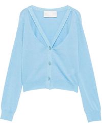Circus Hotel - Cut-Out Buttoned Cardigan - Lyst