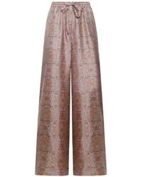 Pierre Louis Mascia - Aloe Elasticated Wide-Leg Palazzo Trousers - Lyst