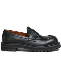 Marni - Penny-slot Leather Loafers - Lyst