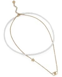 Liu Jo - Faux-Pearl Star-Motif Necklace - Lyst