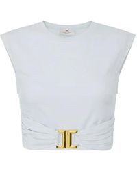 Elisabetta Franchi - Katoenen Jersey T-Shirt - Lyst