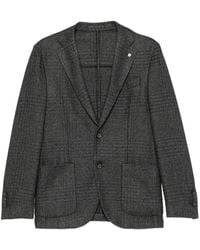 Luigi Bianchi - Blazer À Motif Prince De Galles - Lyst