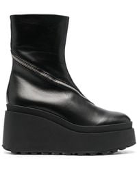 Vic Matié - Platform Leather Ankle Boots - Lyst