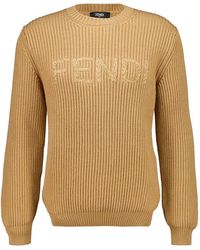 Fendi - Pullover Mit Logo-Stickerei - Lyst