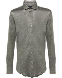 Paul & Shark - Spread-collar Linen Shirt - Lyst