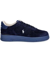 Polo Ralph Lauren - Mastr Ct Rib Logo-Embroidered Calf Suede Sneakers - Lyst