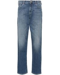 Emporio Armani - Halbhohe Slim-Fit-Jeans - Lyst