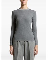 Peserico - Ribbed-Knit Long-Sleeve T-Shirt - Lyst