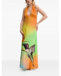 Desigual - Maxikleid Mit Logo-Print - Lyst