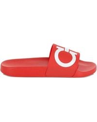 Ferragamo - Logo-Motif Slide Sandal - Lyst