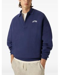 Autry - Logo-Print Polo-Collar Sweatshirt - Lyst
