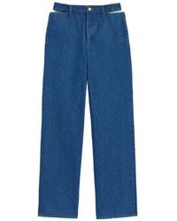 Jil Sander - Jeans With Cut-Out Detail - Lyst