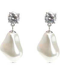Self-Portrait - Pearl Drop Earrings - Lyst