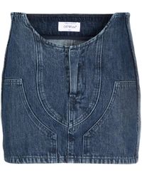Off-White c/o Virgil Abloh - Denim Mini Skirt - Lyst