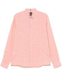 BOSS - Camisa De Lino - Lyst