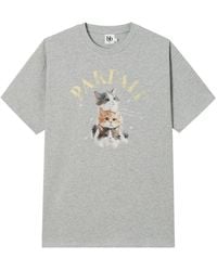 B+ AB - Cat-Graphic Cotton T-Shirt - Lyst